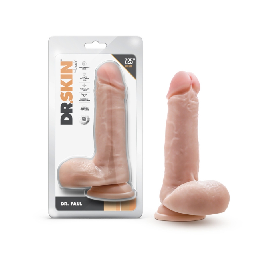 Blush - Dr. Skin - Dr. Paul - 7.25 Inch Dildo With Balls – Image 5