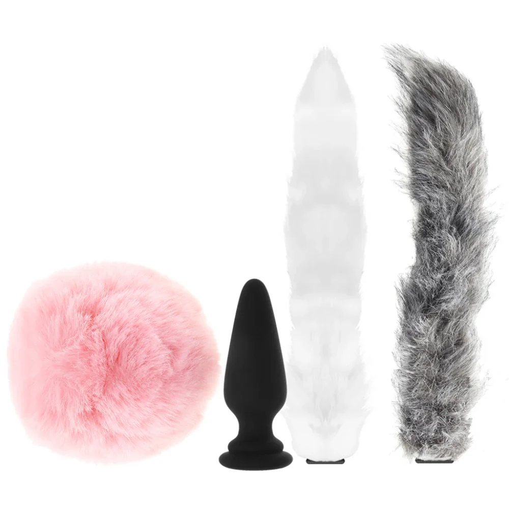 Tailz - Snap-On Silicone Anal Plug & 3 Interchangeble Tails – Image 2