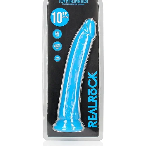 RealRock -  10" Slim Glow in the Dark Neon Dildo