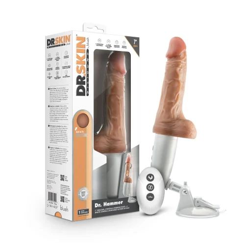 Dr. Skin - Dr. Hammer 7 Inch Vibrating And Thrusting Dildo