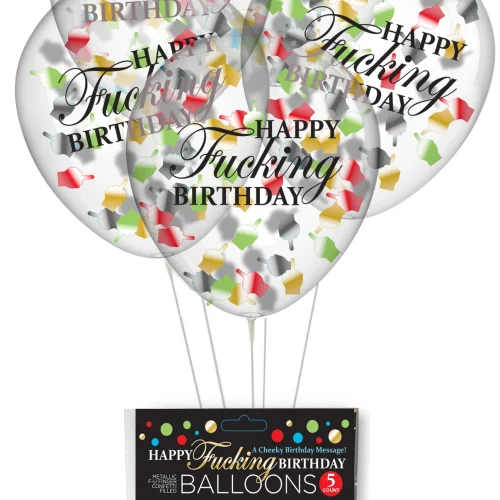 Happy F'ing Birthday Confetti Balloons