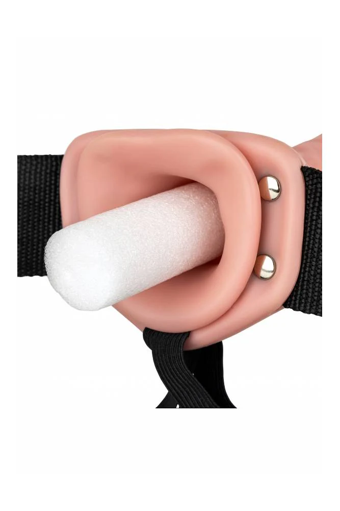 RealRock - Hollow Strap-On - 6 inch - Beige – Image 5