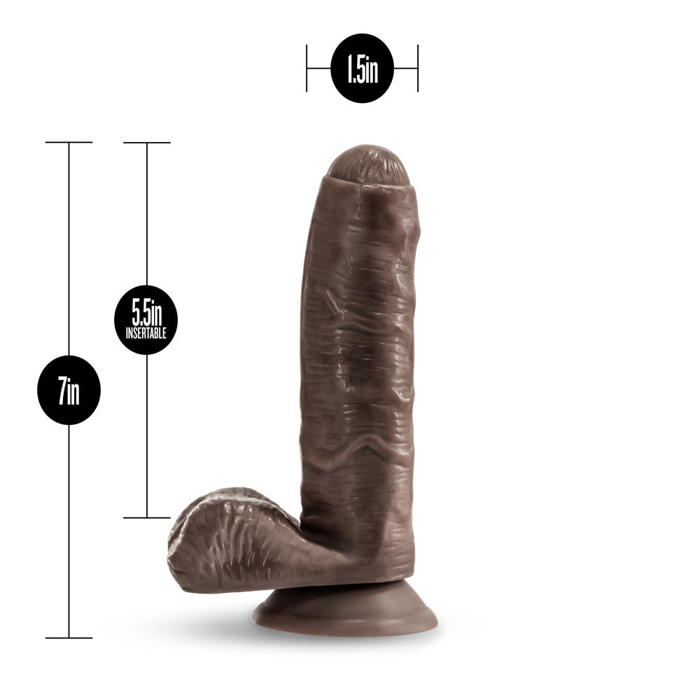 Coverboy™| Pierre The Chef Realistic Chocolate 7-Inch Long Dildo With Balls & Suction Cup Base – Image 3