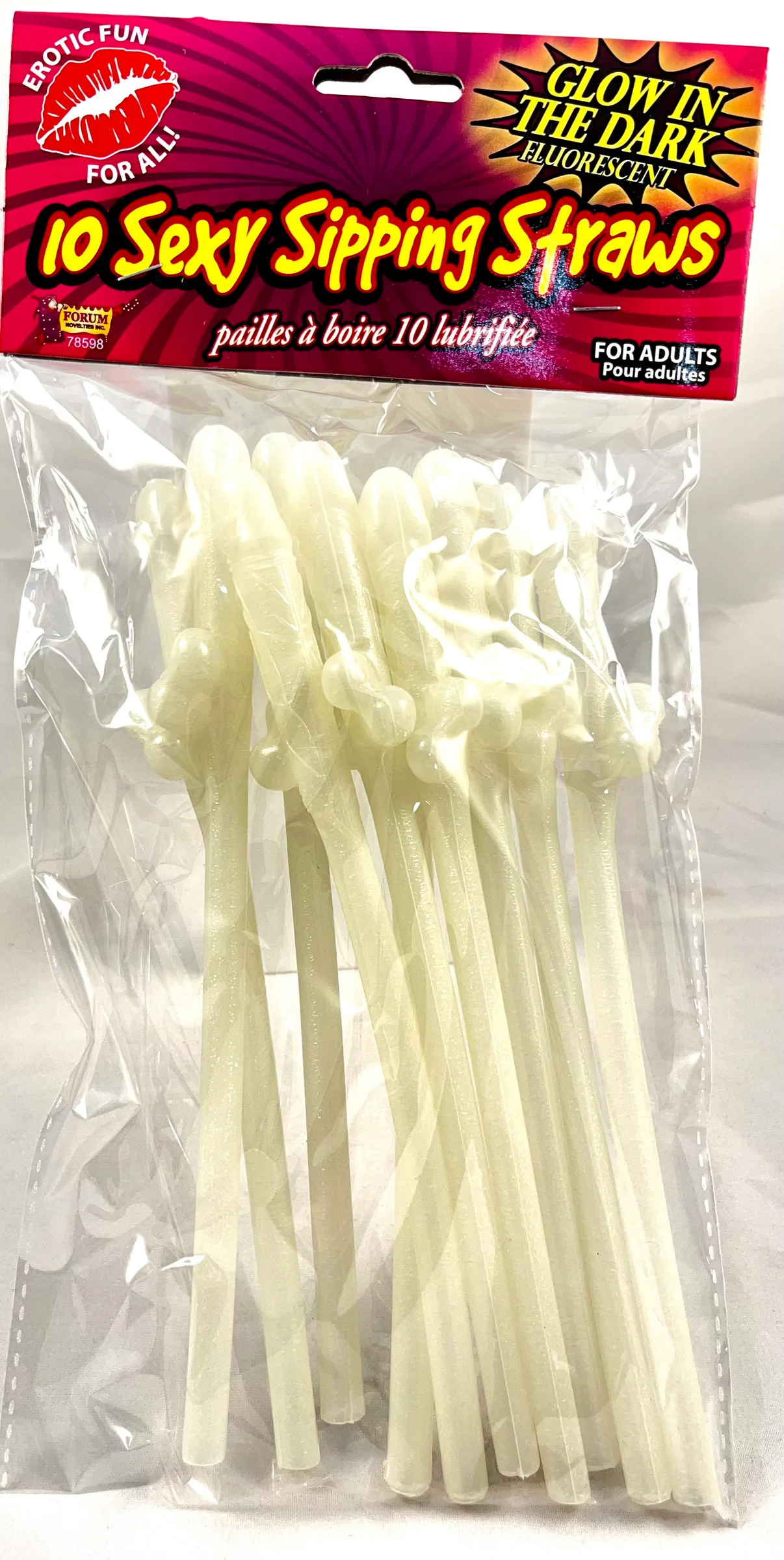 Glow in the Dark Penis Straws