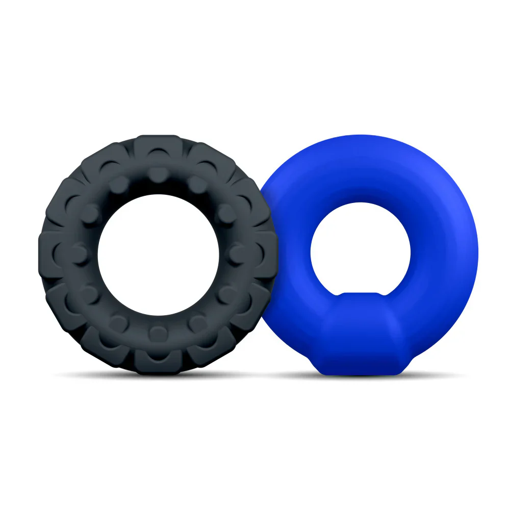 Performance Plus | Engage 2 Cock Ring Set – Smooth & Textured – Platinum-Cured Liquid Silicone – Image 7