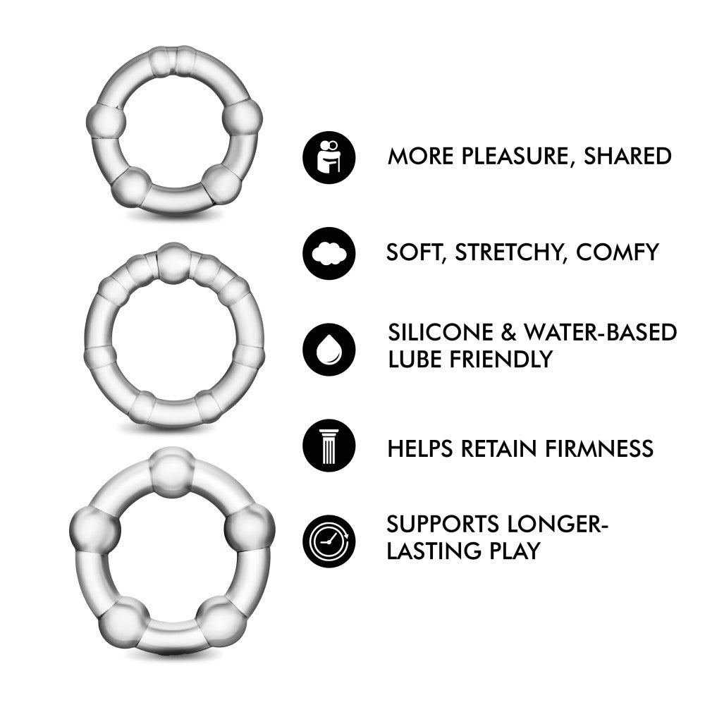 Stay Hard | Beaded Penis Rings (3-Sizes) – Image 2