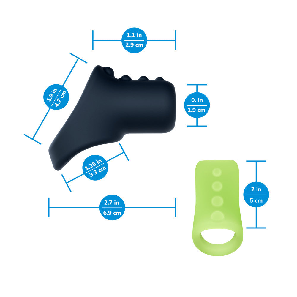 Performance Plus | Flare 2 Cocksling Set – Glow In The Dark – Platinum-Cured Liquid Silicone – In Neon – Image 3