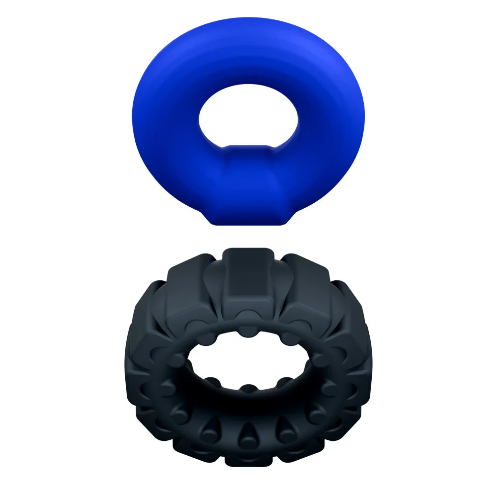 Performance Plus | Engage 2 Cock Ring Set – Smooth & Textured – Platinum-Cured Liquid Silicone – Image 6