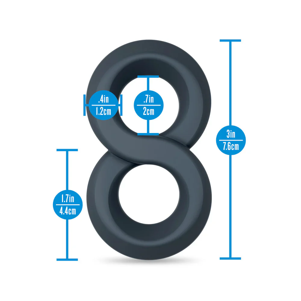 Performance Plus | Launch Double Strap Cock & Ball Ring – Platinum-Cured Liquid Silicone – Durable & Stretchy – Image 3