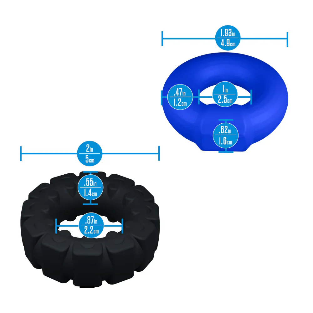 Performance Plus | Engage 2 Cock Ring Set – Smooth & Textured – Platinum-Cured Liquid Silicone – Image 4