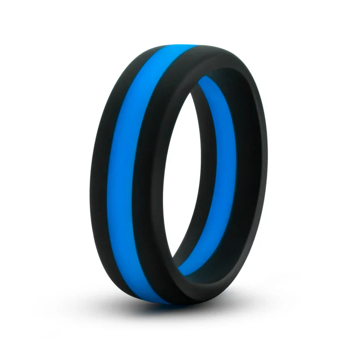 Performance | Pro: Blue & Black Penis Ring - Made with Puria™ Silicone – Image 5