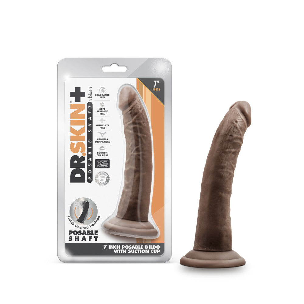 Dr. Skin PluS | Realistic 7.5-Inch Long Soft Yet Erect & Posable Dildo With Suction Cup Base – Image 6