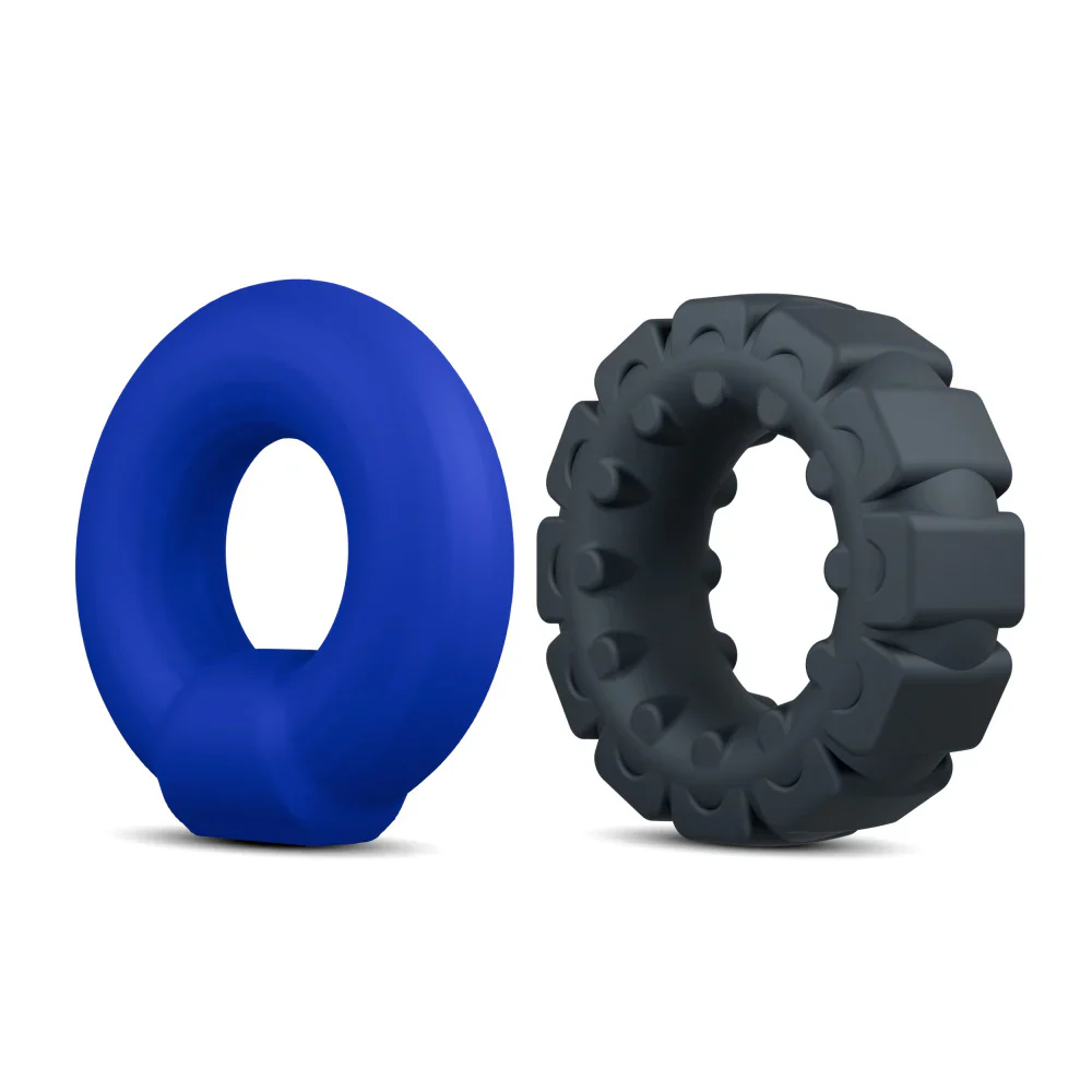 Performance Plus | Engage 2 Cock Ring Set – Smooth & Textured – Platinum-Cured Liquid Silicone – Image 5
