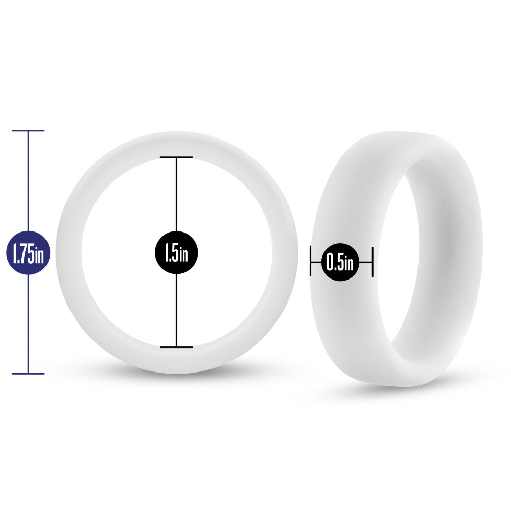 Performance | Glo: Glow In The Dark White Penis Ring - Made with Puria™ Silicone – Image 3