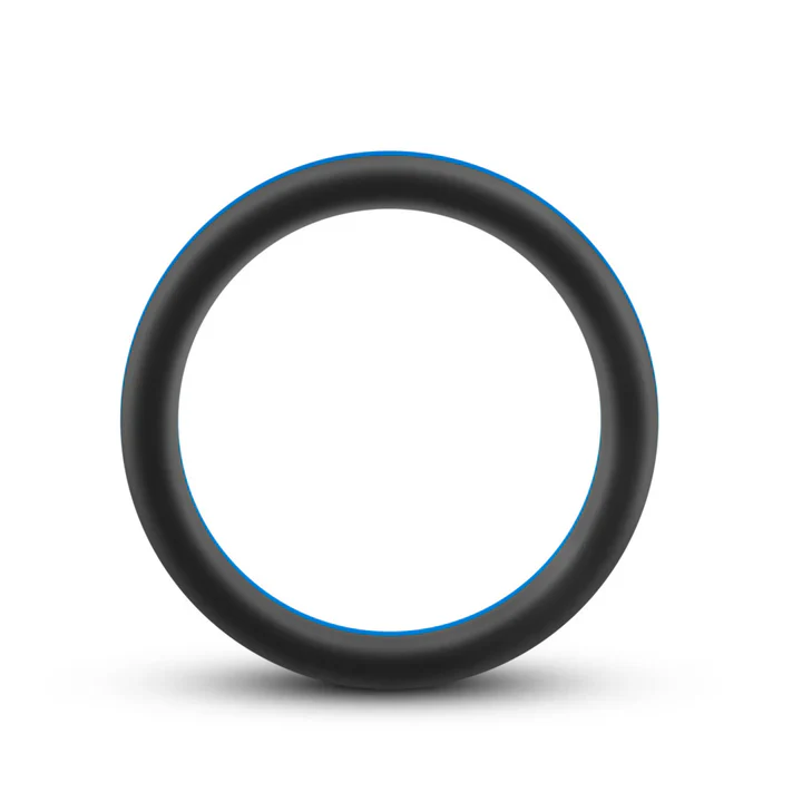 Performance | Pro: Blue & Black Penis Ring - Made with Puria™ Silicone – Image 4