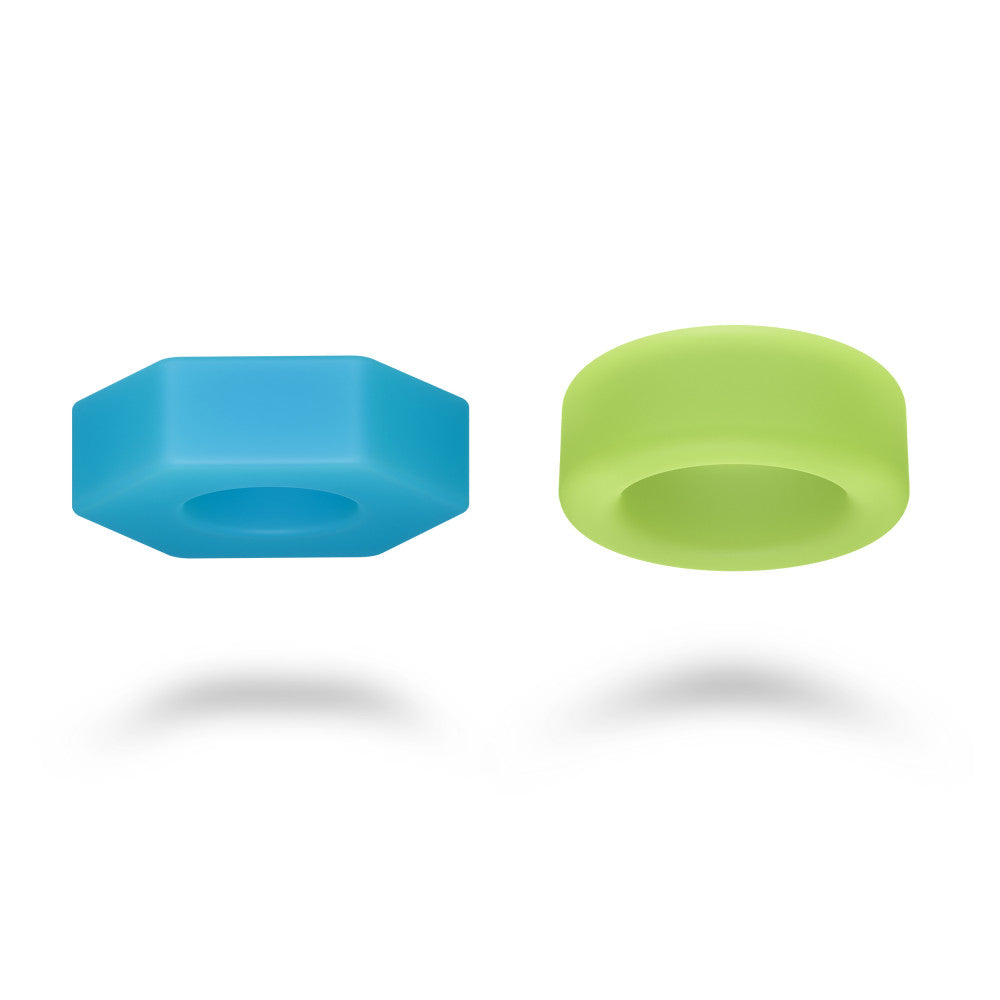 Performance Plus | Flash 2 Cock Ring Set – Glow In The Dark – Platinum-Cured Liquid Silicone – In Neon – Image 7