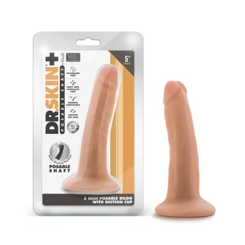 Dr. Skin Plus - 5 Inch Posable Dildo - Vanilla