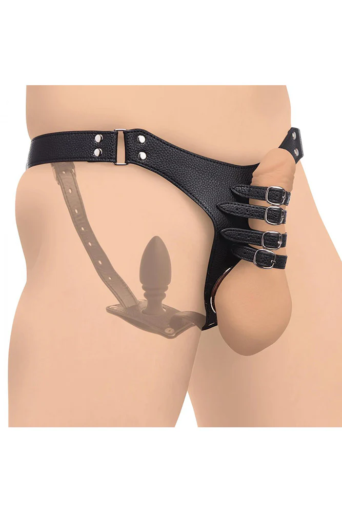 Strict - Male Chastity Harness with Silicone Anal Plug – Image 6