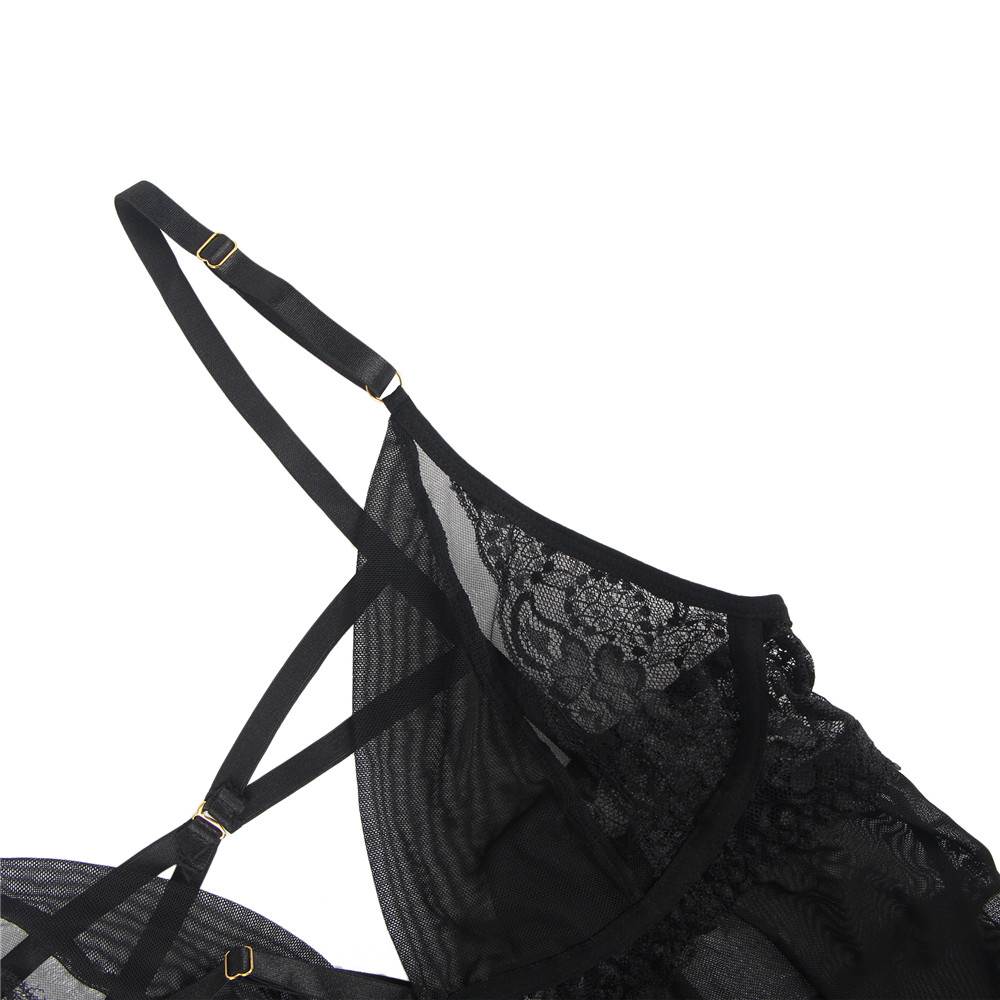Black lace halter babydoll – Image 7