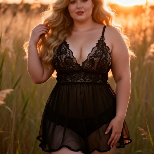 Elegant Backless Fly-away Babydoll