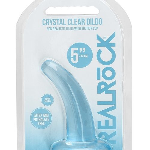 Shots - RealRock - 5"/12cm Non Realistic Dildo With Suction Cup - Blue