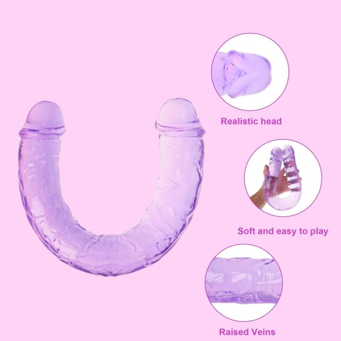 Purple Dildo Double Ender 13.2in – Image 4