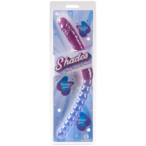 Shades Fade To Cool Beaded 17" Double Dildo