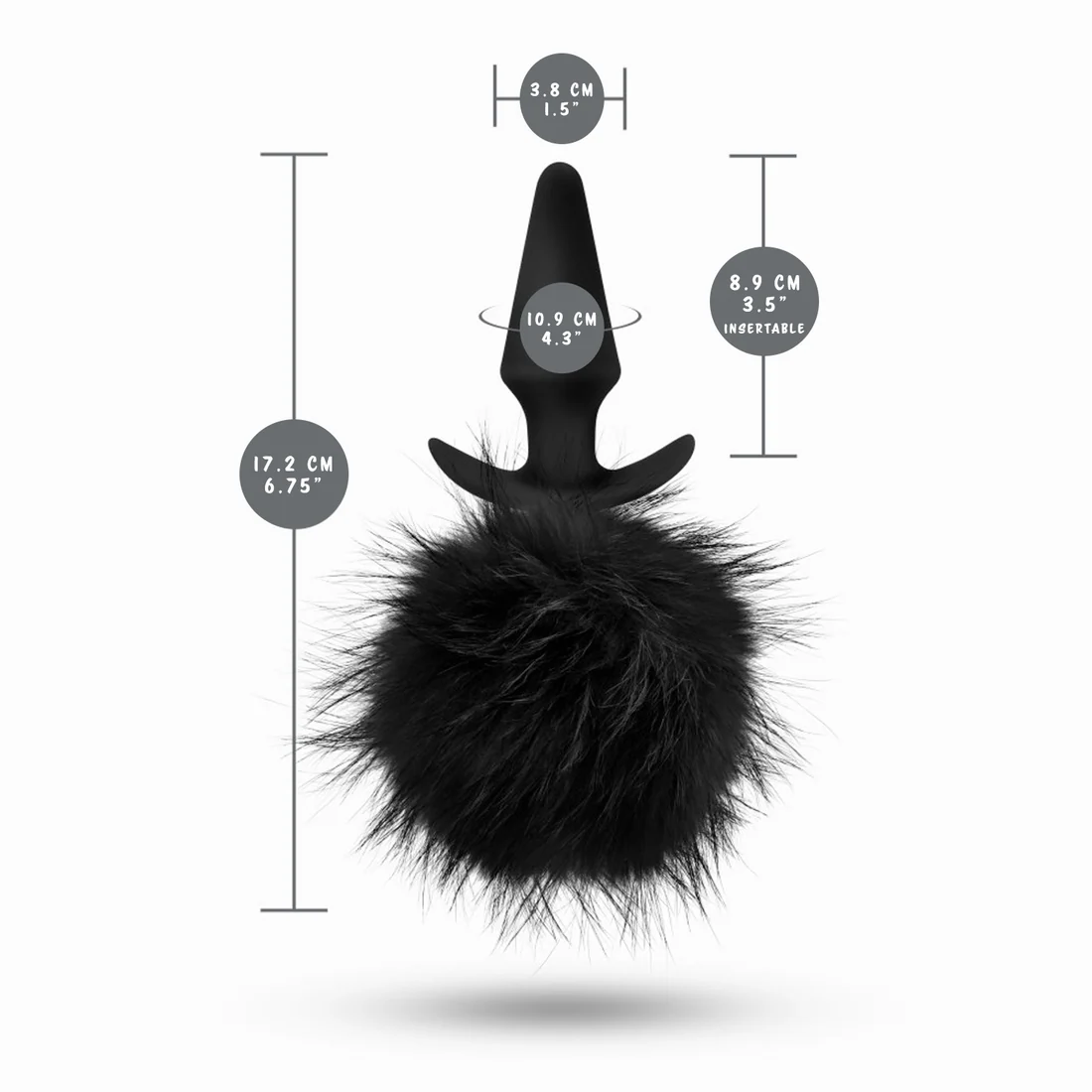 Anal Adventures Platinum - Rabbit Tail Plug – Image 3