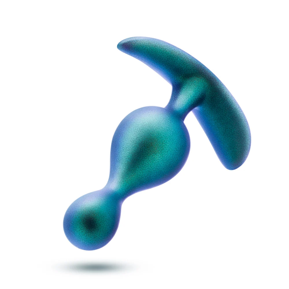 The Photon Plug: 4.5 inch Smooth Tapered Butt Plug in Neptune Teal – Image 5