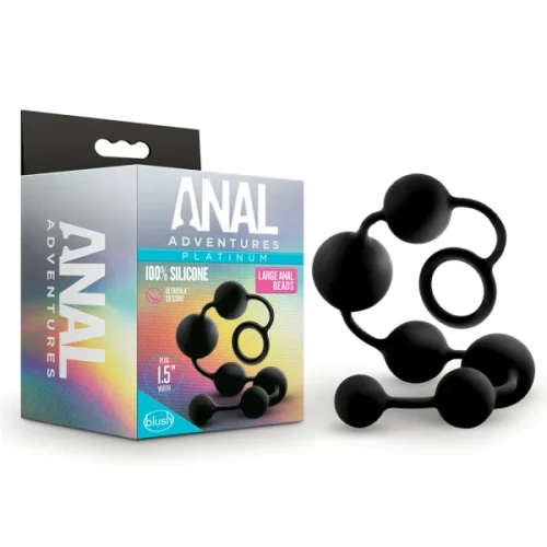 Anal Adventures Platinum - Silicone Large Anal Beads